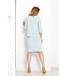Дамски син комплект от пола и блуза-1 снимка