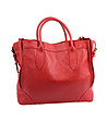 Дамска кожена чанта в червено Violet-1 снимка