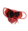 Дамска кожена чанта в червено Violet-3 снимка