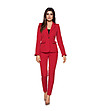 Дамски костюм от сако и панталон в червен цвят Dinah-0 снимка