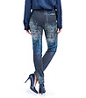 Памучен дамски панталон в сини нюанси Janet-1 снимка