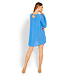 Къса плетена рокля в син нюанс Savrina-1 снимка