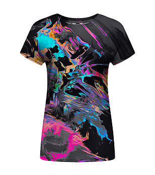 Дамска тениска с принт Space colors снимка