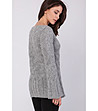 Дълъг дамски пуловер в сиво Muria-1 снимка