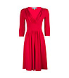 Ефектна червена рокля Henrietta-0 снимка