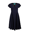 Тъмносиня рокля с V-образно деколте San Lorenzo-0 снимка
