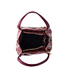 Дамска кожена чанта в цвят бордо Alvara-3 снимка