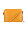 Малка дамска чанта от естествена кожа Jelly в цвят горчица-0 снимка