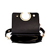 Елегантна черна кожена чанта Shania-3 снимка