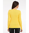 Жълт памучен дамски пуловер Sylvie-1 снимка