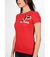 Дамска памучна тениска в червено Tessi-4 снимка