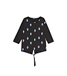 Черна дамска памучна блуза с пейсли мотиви-2 снимка