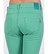 Дамски панталон с памук в зелено Aria-4 снимка