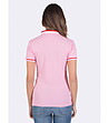 Розова памучна дамска блуза с контрастни кантове Shaya-1 снимка