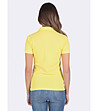Жълта дамска памучна блуза с къс ръкав Raula-1 снимка