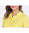 Жълта дамска памучна блуза с къс ръкав Raula-4 снимка