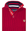 Мъжки пуловер в червено Brandon-3 снимка