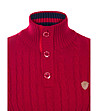 Мъжки пуловер в червено Brandon-4 снимка