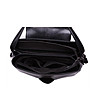 Дамска черна чанта от естествена кожа Zina-3 снимка