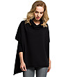 Черна дамска памучна блуза със свободна линия Alene-0 снимка