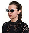Дамски слънчеви очила тип котешко око в бяло Hanna-3 снимка