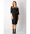 Черна рокля със свободна линия Daria-0 снимка