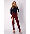 Дамски панталон Melisa в цвят бордо-2 снимка