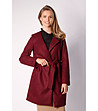 Дамско палто в цвят бордо Alvara-0 снимка