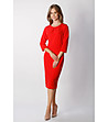 Червена рокля с изчистен дизайн Emera-0 снимка