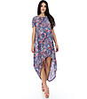 Многоцветна рокля с пейсли принт Lornita-4 снимка