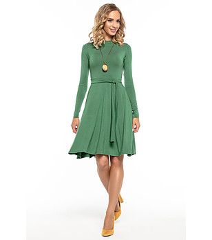 Разкроена рокля в зелено Avelia снимка