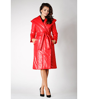 Дамско палто в червено Amedia снимка