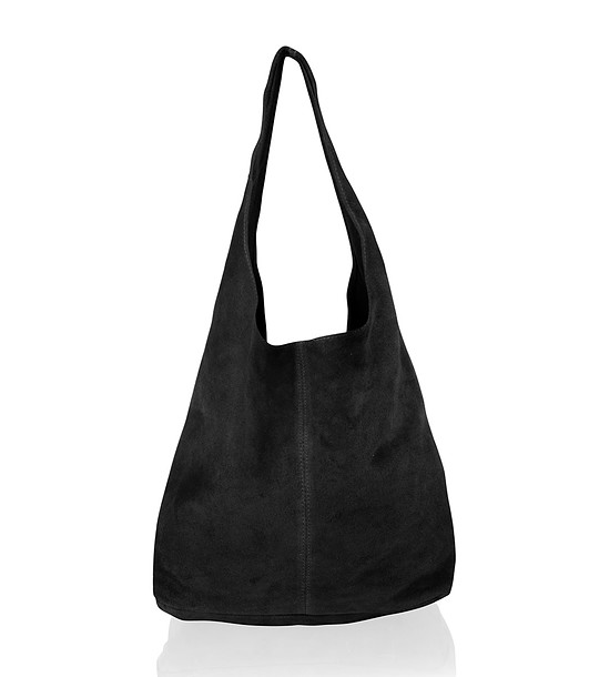 Черна велурена дамска чанта снимка