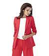 Елегантно дамско сако с памук Roni в червен нюанс-0 снимка