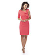 Асиметрична рокля Frans с един ръкав в цвят корал-0 снимка