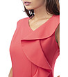 Асиметрична рокля Frans с един ръкав в цвят корал-2 снимка