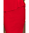 Червена елегантна рокля с пеплум Dolce-4 снимка