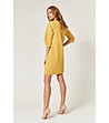 Жълта рокля със 7/8 ръкави Werona-1 снимка