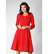 Елегантна клоширана червена рокля Alita-2 снимка