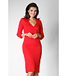 Червена елегантна рокля Gizela-2 снимка