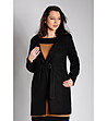 Черно дамско палто с вълна и кашмир Sefora-0 снимка