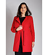 Червено дамско палто Sefora-0 снимка