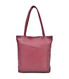 Дамска кожена чанта Veronica в нюанс на цвят бургунд-0 снимка