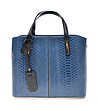 Дамска кожена чанта в син нюанс Jane-0 снимка