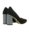 Черни дамски велурени обувки с ефектен ток Trudie-2 снимка