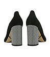 Черни дамски велурени обувки с ефектен ток Trudie-3 снимка