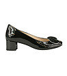 Дамски лачени обувки в черно Dinah-0 снимка