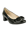 Дамски лачени обувки в черно Dinah-1 снимка
