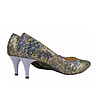 Дамски кожени обувки в лилаво и златисто Charlot-2 снимка