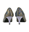 Дамски кожени обувки в лилаво и златисто Charlot-4 снимка